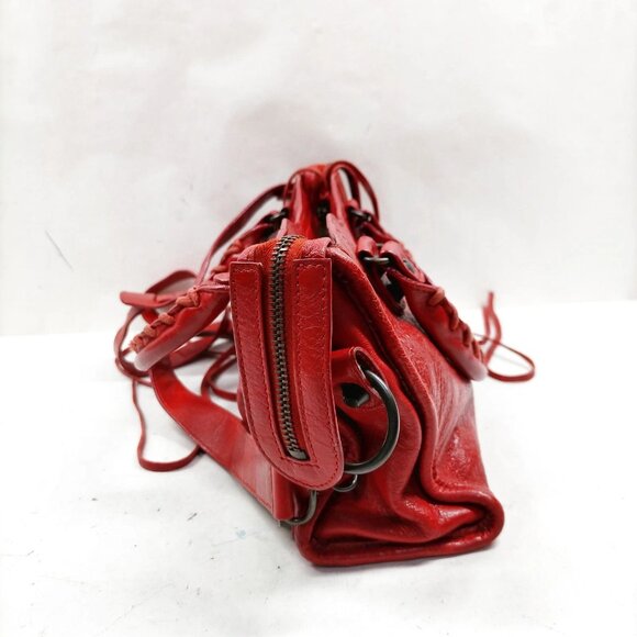 Balenciaga Red Leather Hand Bag mon1000-101425 - Picture 3 of 16